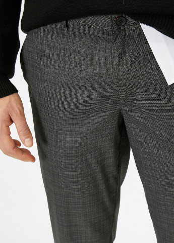 Темно-серые классические демисезонные прямые брюки KOTON