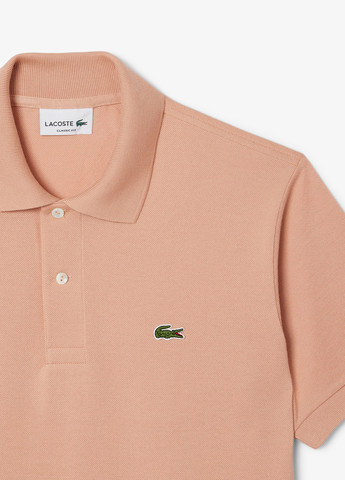 Пудровая футболка-поло для мужчин Lacoste однотонная