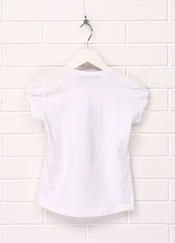 Белоснежная летняя футболка с коротким рукавом Simonetta Jeans