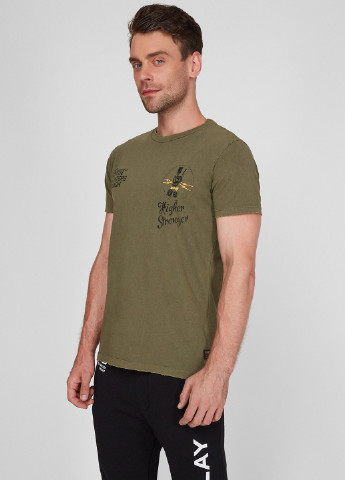 Оливковая футболка Replay