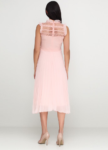 Светло-розовое кэжуал платье Kukichi однотонное