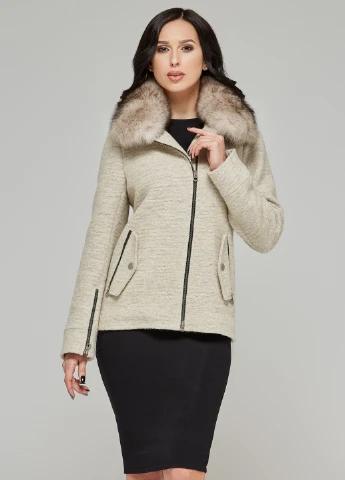 Бежевое Кэжуал полупальто MN однотонное