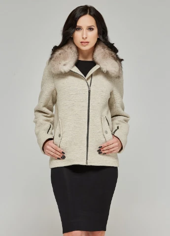 Бежевое Кэжуал полупальто MN однотонное