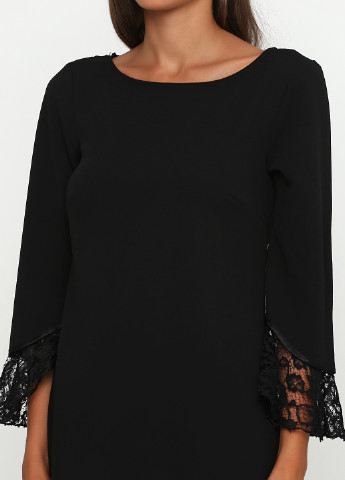 Черное кэжуал платье а-силуэт Rinascimento с абстрактным узором