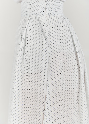 Белая кэжуал в горошек юбка Alvina клешированная