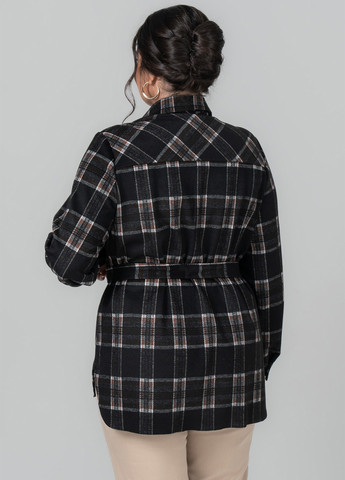 Черная кэжуал рубашка в клетку A'll Posa