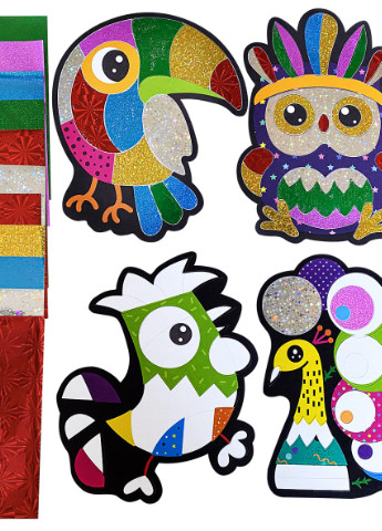 Набір для творчості "Foil craft. Birds" VT4433-12 (укр) Vladi toys (232393050)