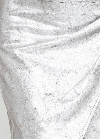 Серебристая кэжуал однотонная юбка Zara мини