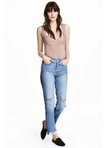 Голубые летние джинсы Модель H&M