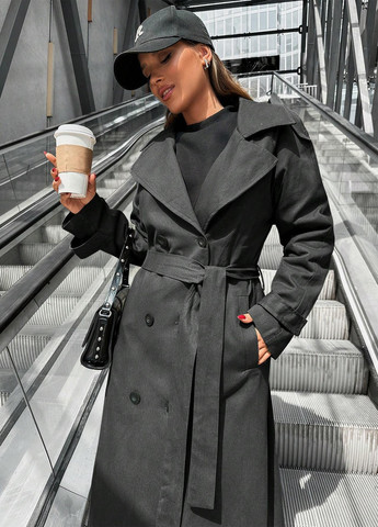 Плащ SHEIN тренчкот на пуговицах демисезон (301767630)