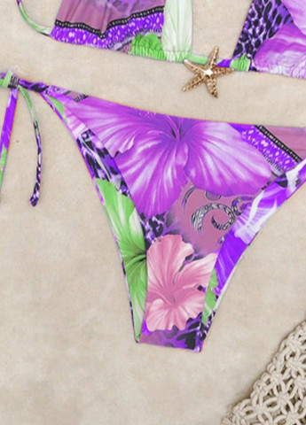 Комбинированный летний купальник (лиф, трусики) бикини, раздельный SHEIN