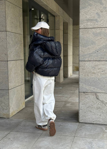 Темно-синя зимня куртка No Brand