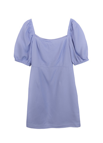 Светло-синее кэжуал платье с открытыми плечами Paris Atelier однотонное