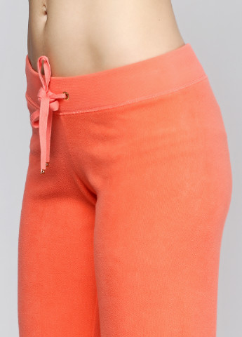 Оранжевые спортивные демисезонные клеш брюки Juicy Couture