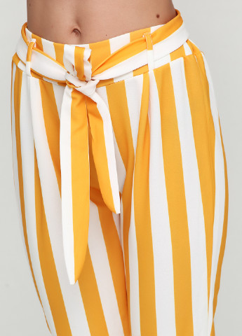 Желтые кэжуал летние зауженные брюки Boohoo