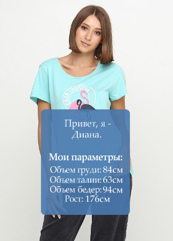 Мятная летняя футболка Esmara