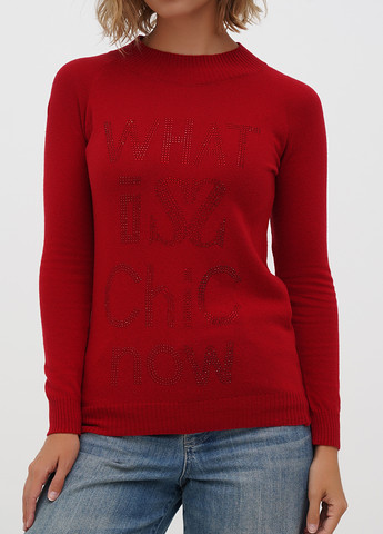 Темно-червоний демісезонний светр Sassofono