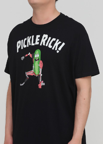 Черная летняя футболка Rick and Morty