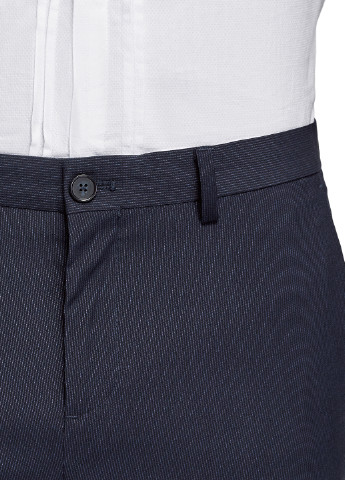 Темно-синие классические демисезонные классические брюки Oodji