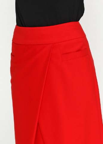 Красная кэжуал однотонная юбка Natali Bolgar со средней талией