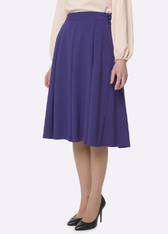 Фиолетовая кэжуал однотонная юбка Cat Orange а-силуэта (трапеция)