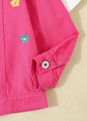 Темно-розовая демисезонная куртка SHEIN