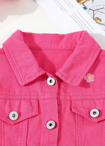 Темно-розовая демисезонная куртка SHEIN