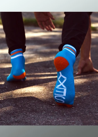 Блакитні шкарпетки (2 пари) Mo-Ko-Ko Socks написи (25064158)
