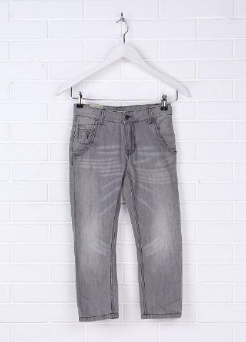 Серые демисезонные зауженные джинсы Benetton