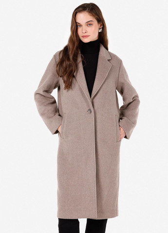 Темно-бежевое демисезонное Пальто однобортное Colin's