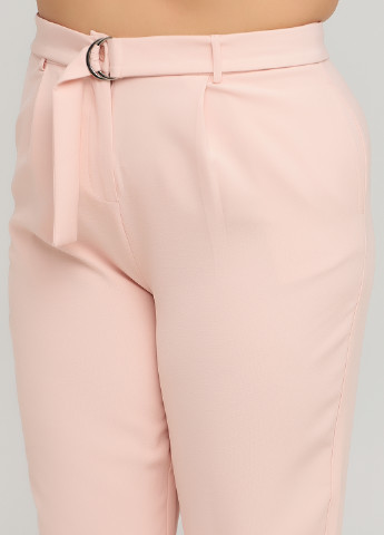 Светло-розовые кэжуал летние укороченные, зауженные брюки anita&green