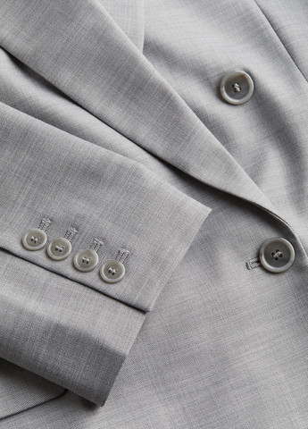 Серый женский жакет H&M однотонный - демисезонный