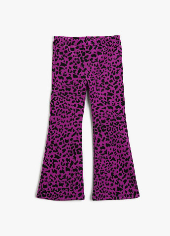 Пурпурные кэжуал демисезонные клеш брюки KOTON