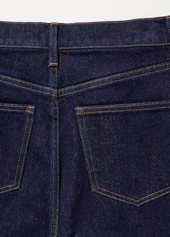 Темно-синие демисезонные клеш джинсы Uniqlo