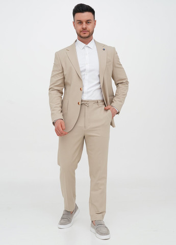 Бежевий демісезонний костюм (піджак, штани) брючний Trend Collection
