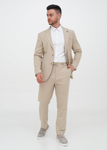 Бежевий демісезонний костюм (піджак, штани) брючний Trend Collection