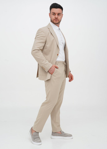 Бежевий демісезонний костюм (піджак, штани) брючний Trend Collection