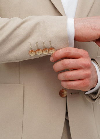 Бежевий демісезонний костюм (піджак, штани) брючний Trend Collection