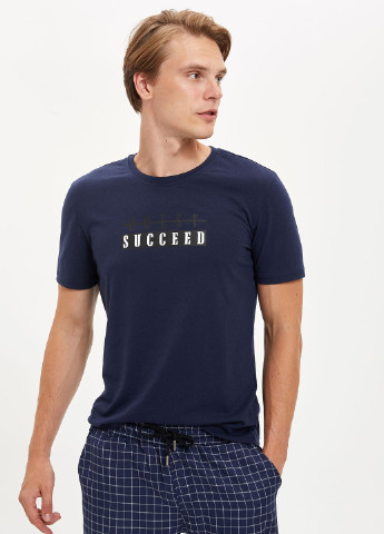 Синій демісезонний комплект (футболка, штани) DeFacto