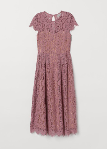 Рожева коктейльна сукня кльош H&M однотонна