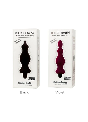 Анальная пробка с вибрацией Bullet Amuse Black, макс. диаметр 3,9см Adrien Lastic (254953859)