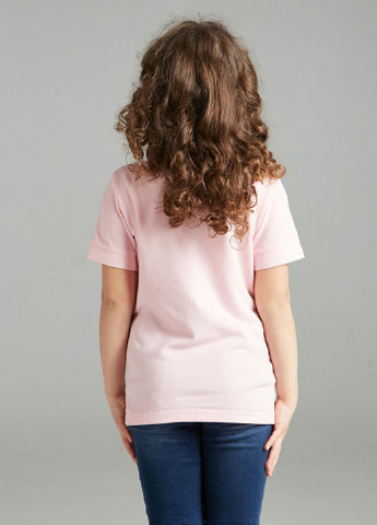 Светло-розовая детская футболка-поло для девочки Promin однотонная