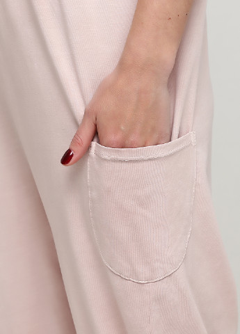 Комбінезон Made in Italy комбінезон-брюки однотонний світло-рожевий кежуал бавовна