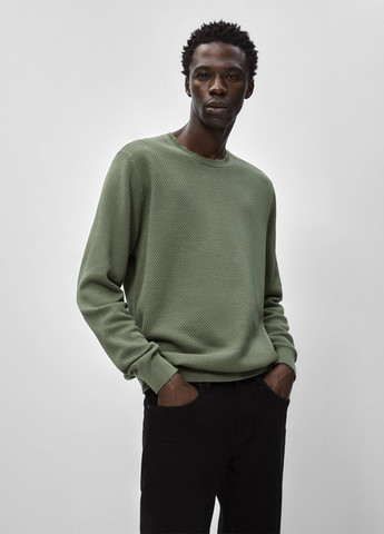 Оливковый демисезонный свитер джемпер Zara
