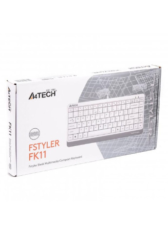 Клавиатура (FK11 USB (White)) A4Tech fk11 fstyler compact size usb white (253468356)