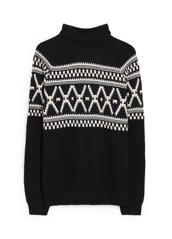 Черно-белый демисезонный свитер C&A