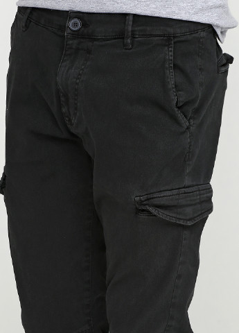 Темно-серые кэжуал демисезонные со средней талией брюки Tom Tailor