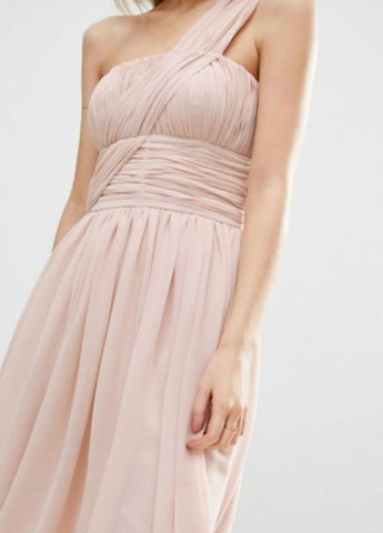 Світло-рожева коктейльна сукня кльош Asos однотонна