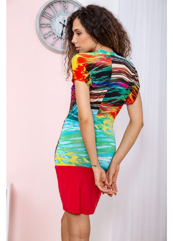 Коралловое кэжуал платье Ager с абстрактным узором