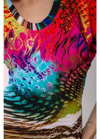 Коралова кежуал плаття, сукня Ager з абстрактним візерунком